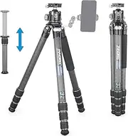 Carbon Fiber Tripod-INNOREL KT324C Professional Portable Tripods with Low Gravity Center Panoramic ballhead&Short Center Column for DSLR Camera 32.5mm Tube Max Load 25kg