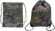 Healeved 6Pcs Camouflage Drawstring Bags Durable Polyester Cinch Backpack for Adults for Beach Swimming and Sports Activities