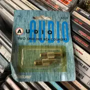 SHIELDED RCA COUPLERS - Gold Plated [New] SEALED!!! Old Stock
