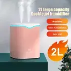 2L Air Humidifier Dual Nozzle USB Aromatherapy Diffuser LED Ultrasonic Purifier