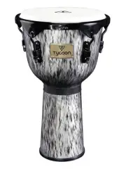 Tycoon TJSS-72 BSKS Supremo Select Djembe - Siam Oak, Kinetic Steel Finish