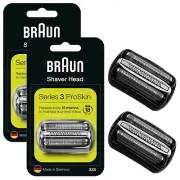 Braun Electric Shaver 32B Series 3 Replacement Head Cassette Foil Cutter 2 Pack