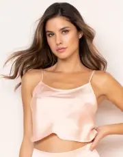 Agent Provocateur Edenn Silk Peach Pink Cami Top UK14 Extra Large NWT $335