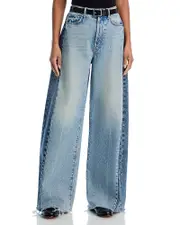 Mother Pipe Dream Button Sneak Fray Jeans in Blinded By The Dark