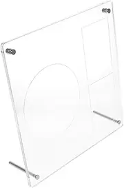 CD Display Stand Transparent Acrylic Holder with Protective Slots for Vinyl Records and Album Showcase Elegant Storage for Home Office Decor