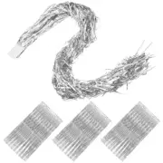 4pcs Fringe Curtains Party Backdrop Streamers Birthday Foil Fringe Curtain
