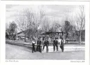 *NM Postcard-"Residents Gather on Old Town Plaza" -1890- *Albuquerque, NM~{C99}~