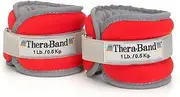 TheraBand Ankle Weights, Comfort Fit Wrist & Ankle Cuff Weight Set, Adjustable Walking Weights for Cardio, Home Workout, Ankle Strengthening & Physical Therapy, Red, 0.5kg. Each, Set of 2, 1kg