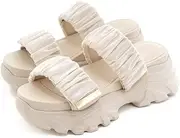 RANDA(ランダ) PS35150 Women's Mule Gather Belt Sports Mule Sandals