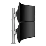 Atdec AWMS-2-LTH75 Post Mounted Dual Monitor Stand Kit - Silver