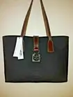 DOONEY BOURKE Shannon Tote Black Snakeskin Leather Purse Shoulder Bag NEW brown