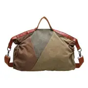 Women Quality Canvas Casual Vintage Large Capacity Handbag Shoulder Bag Khaki