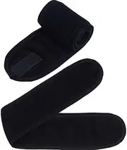 Onwon 2 Pack Facial Spa Headband with Magic Tape - Head Wrap Terry Cloth Headband Stretch Towel Headband for Bath, Makeup, Yoga and Sport, Black