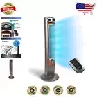 Lightweight 3-Speed Tower Fan with Remote Control - 7.5-Hour Timer & Oscillation
