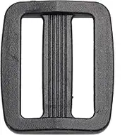 9X 20mm Tri-Glide Buckles Slider Adjustable Buckle Slides Tri Glide Triglide Clip Belt Cord Strap Webbing Adjuster Plastic Curve Side Release Backpack Luggage Bag Repairing Black