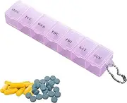 POCHY Weekly Pill Organizer | Transparent Medicine Organizer Box,Portable Pill Sorter, Stylish Medicine Organizer, Medication Organizer Storage for Purse, Pocket, Fish Oils