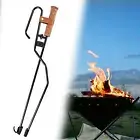 Fireplace Tongs Outdoor Firewood Log Grabber Fire Pit Carbon Charcoal Tongs