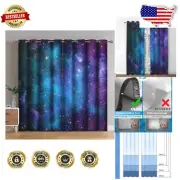 Outer Space Galaxy Blackout Drapes - 52x84” Grommet Curtains for Kids’ Rooms