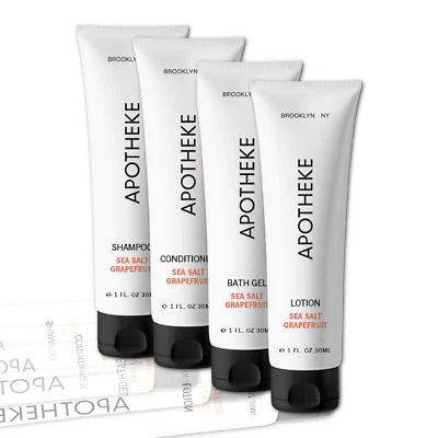 Apotheke Mini Pack 200 pieces Shampoo Conditioner Body Wash Body Balm | Bnb Supp