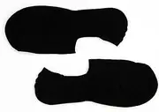 [pants & sox] No Show 4 Pairs Non Slip Heel Socks 2-8 Black