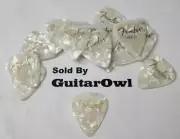FENDER HEAVY GUITAR PICKS 351 WHITE MOTO celluloid 18 picks