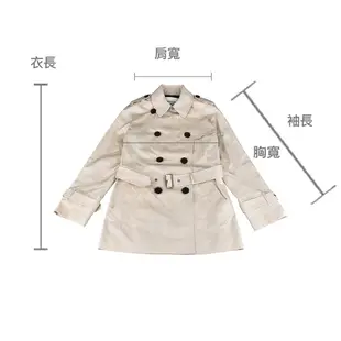 COACH標籤LOGO雙排釦設計棉混紡長版風衣外套(女款/米白)