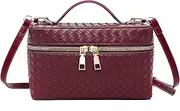 [JYG] Small Shoulder Bags for Women Trendy Square Box Satchel Bag Cute PU Leather Tote Handbag with Adjustable Strap
