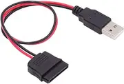 CY DC 5V USB Single to SATA 15Pin Power Cable for 2.5 inch SATA HDD SSD Disk Driver 5V 2A Max