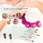 10pcs/set Nail Art Brush Painting Drawing Pen Builder Flat Gradient Line UV BBY