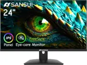 Computer Monitor 24 Inch IPS Eye Care 1080P Display HDMI,VGA Ports with 178° Vie