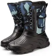 [Alwinesd] Men`S Winter Outdoor Hiking Fishing Boots Waterproof Ultra-Light Wool Liner Thermal Trekking Snow Boots