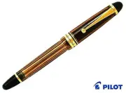 Pilot NAMIKI Custom 823 Fountain Pen Demonstrator Amber Brown Plunger Fine F/S