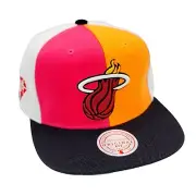 Miami Heat Mitchell & Ness NBA Team Era Pinwheel Snapback OSFM Hat Cap NEW