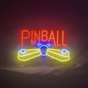 Pinball Machine Neon Sign Bar Man Cave Decor Visual with Acrylic Printed 19"x15"