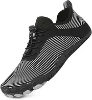 [Footrue] Pace Runner Unisex Lightweight Barefoot Shoes Anti-Slip Quick-Drying Outdoor Sport Shoes, Grey, 11 Women/10 Men