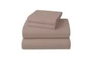 1000 Thread Count Cotton Rich Queen Bed Sheets 4-Piece Set in Linen