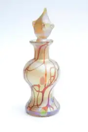 Gold Luster Perfume Bottle With Millifiore Design. Alcaraz. Art Glass