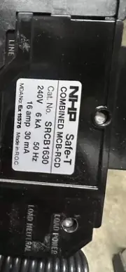 NHP SRCB1030 MCB/RCD 16 A 1POLE SAFE-T
