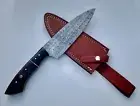 CUSTOM HANDMADE FORGED DAMASCUS STEEL CHEF KNIFE KITCHEN KNIFE EPOXY HANDLE 13in