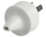10 Pack 240V AC Mains Screw Terminal Small Entry Plug - White