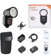 Godox V1-C Round Head Camera Flash Speedlite, 2.4G X Wireless HSS 76Ws...