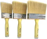 Magimate Deck Stain and Sealer Block Paint Brushes on Wood, Walls, Furniture, Shed and Fence, Large and Thick Bristle Paint Brushes, 3-inch, 4-inch and 6-inch, Set of 3