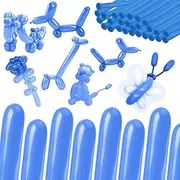 [XoGiyu] Navy Blue Balloons 260 Balloons Long Balloons 100pcs Balloon Animal Balloons Dusty Blue Balloons Party Balloons Balloon Animal Kit Birthday Balloon Long Balloons for Tying Ballon Fete Helium Balloons