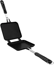 MOUMOUTEN Double Sided Frying Pan, Non Stick Toasted Sandwich Maker with Handles Double Sided Grill Pan for Panini Breakfast Waffle Maker Cake Toast