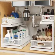 2-Pack Under Sink Storage Organizer with 2-Tier Slide Out Drawer, Sophisticat...