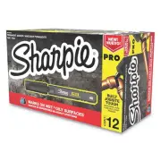 Sharpie Pro Permanent Marker Fine Bullet Tip Black Dozen 2017818