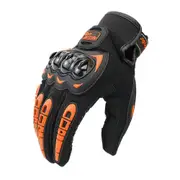 Glove Motorcycle Men Guantes Moto Gant Touch Screen Breathable Powered Motorbike Racing Riding Bicycle Protective Gloves Summer orange XL