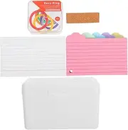 Parliky Flashcard Organizer Box Index Cards Holder Business Card Box Plastic Storage Case