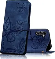 [CXTcase] Case for Samsung Galaxy A15, Shockproof PU Leather Magnetic Flip Case Wallet Cover with Card Slots and Stand Feature, Phone Case for Samsung Galaxy A15, Blue
