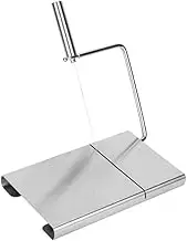 AIMALL Stainless Steel Cheese Slicer and Cutter Board, Non-Slip Cake and Butter Slicing Tool with Replaceable Wire Blade